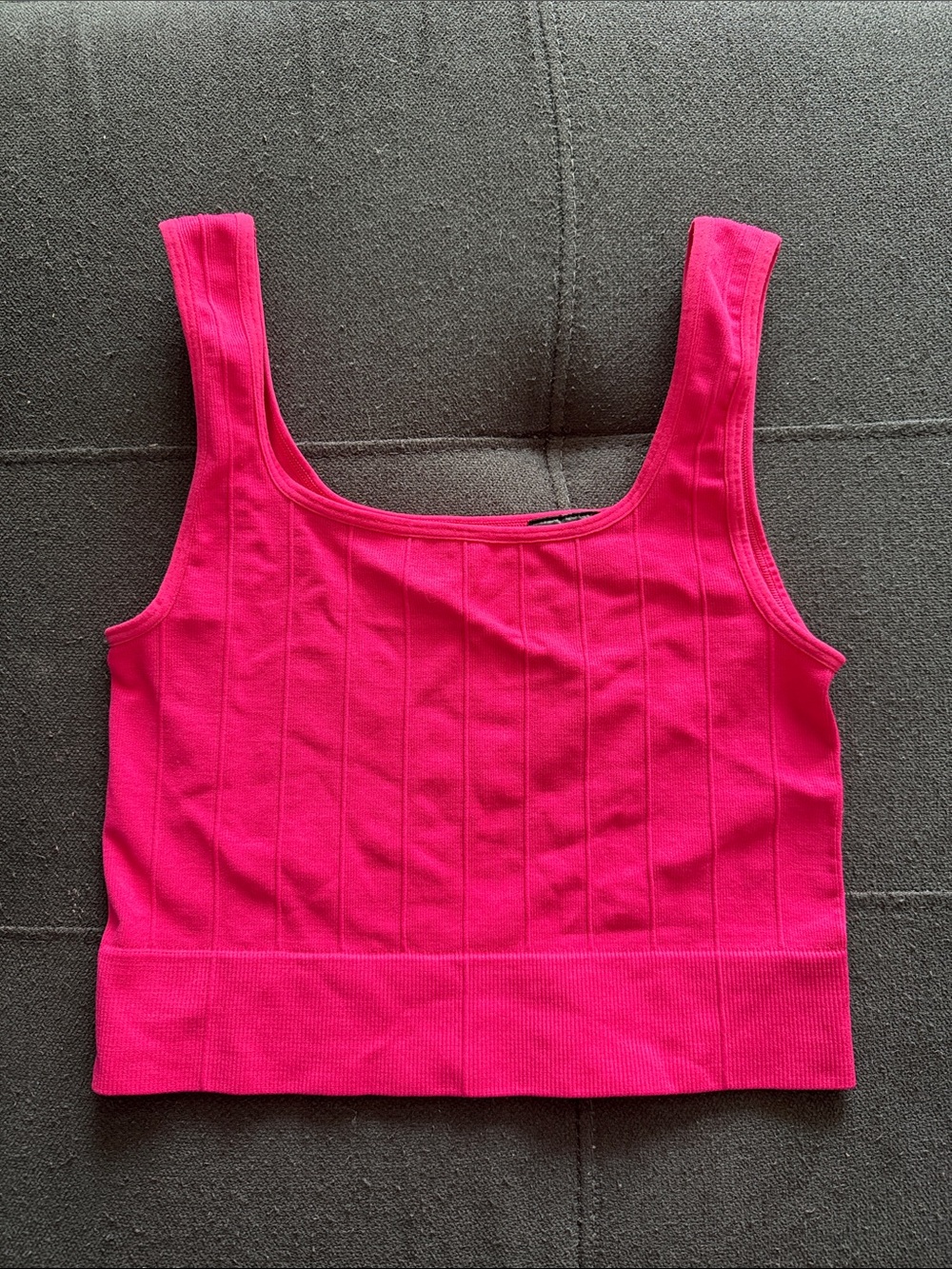 H&M Sport XS Women’s Ribbed Tank Crop Top - Hot Pink